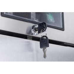 METRO Professional Congélateur GFR6400, acier inoxydable, 59.5x64x188.5cm, 240 L, refroidissement par ventilateur statique, 480 
