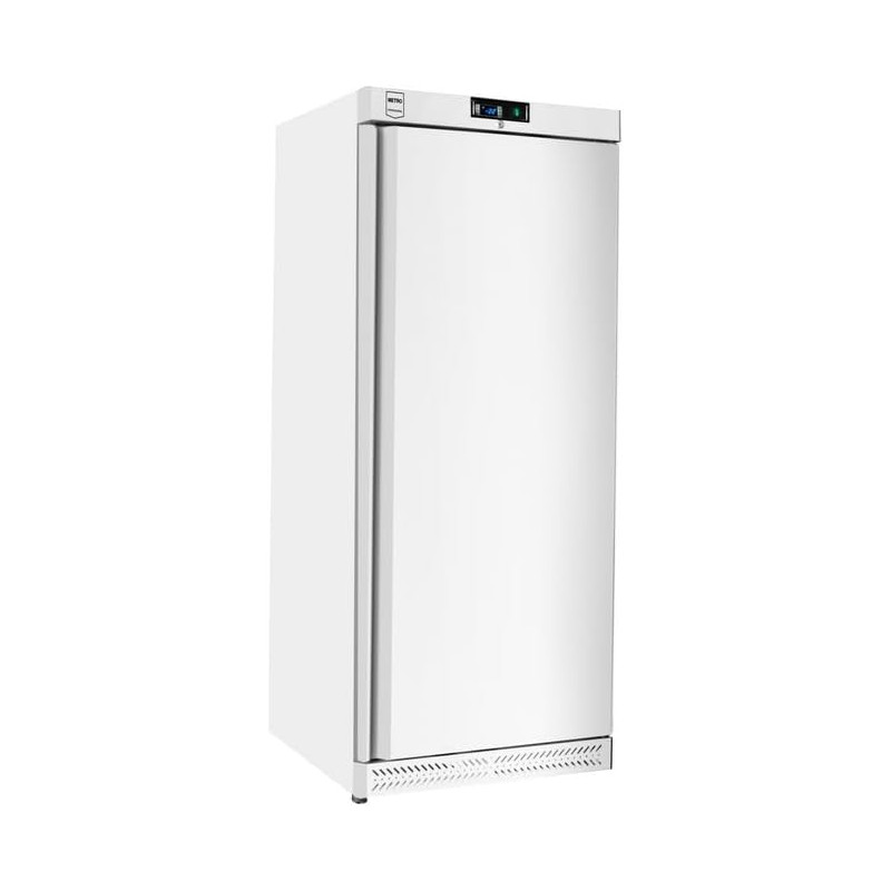 METRO Professional Congélateur GFR6600, aluminium, 77,5 x 72 x 193 cm, 380 L, froid ventilé, 480 W, GN 1/1, avec serrure, blanc
