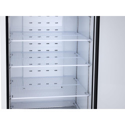 METRO Professional Congélateur GFR6600, aluminium, 77,5 x 72 x 193 cm, 380 L, froid ventilé, 480 W, GN 1/1, avec serrure, blanc
