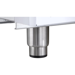 METRO Professional Congélateur GFR6600, aluminium, 77,5 x 72 x 193 cm, 380 L, froid ventilé, 480 W, GN 1/1, avec serrure, blanc