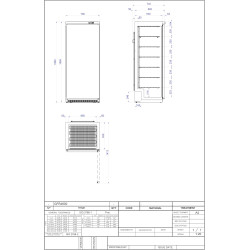 METRO Professional Congélateur GFR4600, métal/ABS, 511 L, froid statique, 145 W, avec serrure, 7 étagères, blanc