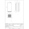 METRO Professional Congélateur GFR4600, métal/ABS, 511 L, froid statique, 145 W, avec serrure, 7 étagères, blanc