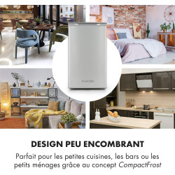 Klarstein Mini Congelateur Armoire, Petit Congélateur pour Maison, Mini congélateur 69L, Congelateur Petite Taille avec Etagère,