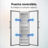 Cecotec Congélateur Vertical de 273 L Bolero CoolMarket UF 273 Inox E. 185 cm de Hauteur, Total No Frost, Moteur Inverter Plus, 