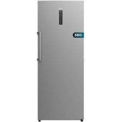 Cecotec Congélateur vertical Bolero CoolMarket UF 380 inox D. 1950W, grande capacité XL de 380L, classe D, inverter plus, Total 