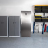 Cecotec Congélateur vertical Bolero CoolMarket UF 380 inox D. 1950W, grande capacité XL de 380L, classe D, inverter plus, Total 