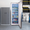 Cecotec Congélateur vertical Bolero CoolMarket UF 380 inox D. 1950W, grande capacité XL de 380L, classe D, inverter plus, Total 