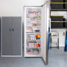 Cecotec Congélateur vertical Bolero CoolMarket UF 380 inox D. 1950W, grande capacité XL de 380L, classe D, inverter plus, Total 