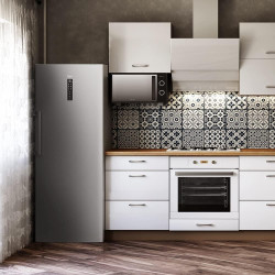 Cecotec Congélateur Vertical 380L Bolero CoolMarket UF 380 Inox, Moteur Inverter Plus, Économie d’Énergie, Total No Frost, Écran