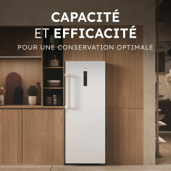 HAIER - Congélateur Armoire Connecté - 1 Porte - Classe Énergétique E - Technologie Total No Frost - Blanc - 226 Litres - 153,5 