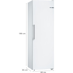 Bosch GSN36CWEP, Série 4, Congélateur armoire, Pose libre, 186 x 60 cm, 242 L, Blanc