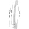 Cabilock Poignée Porte Frigo Plastique Robuste Poignée de Remplacement pour Porte Réfrigérateur et Congélateur Accessoire Commer