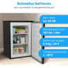 Bomann GS 7253 Stand Gefrierschrank, 55 cm breit, 87 L, 3 Gefrierschubladen, schwarz (772531)