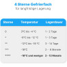Bomann GS 7253 Stand Gefrierschrank, 55 cm breit, 87 L, 3 Gefrierschubladen, schwarz (772531)