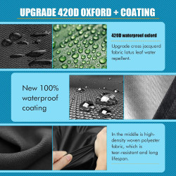 Housse de protection pour mini congélateur, housse de protection pour congélateur extérieur de 1,2 m³, Oxford 420D, imperméable,