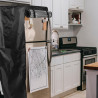 STOBAZA Housse pour Réfrigérateur Vertical en Tissu Oxford Noir, Protection Anti-poussière et Imperméable, Installation Facile p