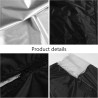 STOBAZA Housse pour Réfrigérateur Vertical en Tissu Oxford Noir, Protection Anti-poussière et Imperméable, Installation Facile p
