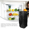 STOBAZA Housse pour Réfrigérateur Vertical en Tissu Oxford Noir, Protection Anti-poussière et Imperméable, Installation Facile p