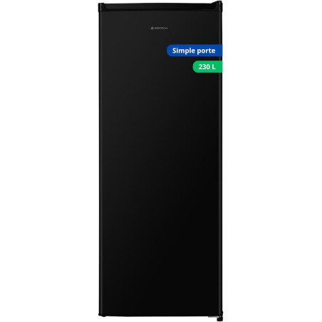 Gedtech refrigerateur simple porte gsp230bl noir - capacité 230l - classe e