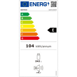GEDTECH Réfrigérateur classique GSP230WH - tout utile - 230L - Froid statique