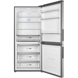 GEDTECH Réfrigérateur combiné GCB417NFIX 417L Grande largeur 70cm - congélateur bas - No Frost - Inox