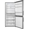 GEDTECH Réfrigérateur combiné GCB417NFIX 417L Grande largeur 70cm - congélateur bas - No Frost - Inox