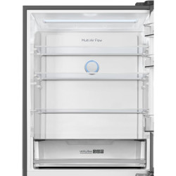 GEDTECH Réfrigérateur combiné GCB417NFIX 417L Grande largeur 70cm - congélateur bas - No Frost - Inox