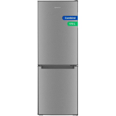 Gedtech réfrigérateur combiné congélateur bas 173l gcb173sl - argent - hauteur 143cm