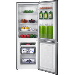 Gedtech réfrigérateur combiné congélateur bas 173l gcb173sl - argent - hauteur 143cm