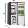 Gedtech réfrigérateur combiné congélateur bas 173l gcb173sl - argent - hauteur 143cm