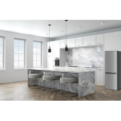 Gedtech réfrigérateur combiné congélateur bas 173l gcb173sl - argent - hauteur 143cm