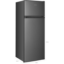 Gedtech refrigerateur congelateur haut - ge217dpsl argent - capacité 217l - classe e
