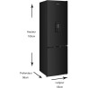 GEDTECH Refrigerateur combiné - congélateur bas - GCB262BL Noir - capacité 262L - Classe E