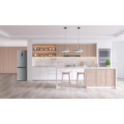 GEDTECH Réfrigérateur combiné congélateur bas 323L GCB323NFIX - No Frost - Inox