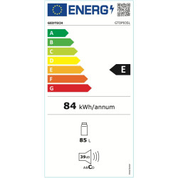 GEDTECH Réfrigerateur Table Top de 85L GTOP93SL avec compartiment congélation - Classe E
