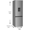 Gedtech refrigerateur combiné - congélateur bas - gcb262sl argent - capacité 262l - classe e