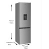Gedtech refrigerateur combiné - congélateur bas - gcb262sl argent - capacité 262l - classe e