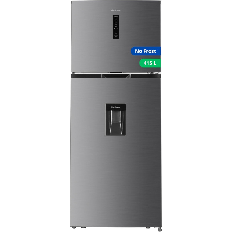 GEDTECH Réfrigérateur combiné congélateur haut 415L GDP415NFIX - Distributeur d'eau - No Frost - Inox