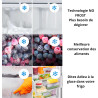 GEDTECH Réfrigérateur combiné congélateur haut 415L GDP415NFIX - Distributeur d'eau - No Frost - Inox