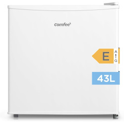 Comfee' RCD50WH2(E) Mini Réfrigérateur/Glacière 43L avec Compartiment Congélateur/Petit Réfrigérateur pour Chambre et Bureau/Ref