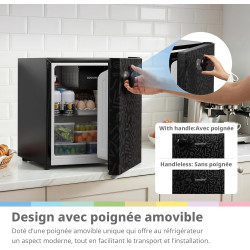 COMFEE' RCD48BF2EUY(E) Mini Réfrigérateur/Glacière 43L avec Compartiment Congélateur/Petit Réfrigérateur pour Chambre et Bureau/