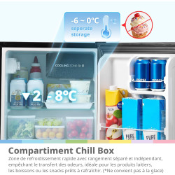 COMFEE' RCD48BF2EUY(E) Mini Réfrigérateur/Glacière 43L avec Compartiment Congélateur/Petit Réfrigérateur pour Chambre et Bureau/