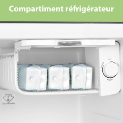 Comfee' RCD50BL2EURT(E) Mini Réfrigérateur Monoporte, 47L, Design Rétro, avec Compartiment Réfrigérant, Thermostats Réglables, F
