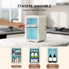 Yourlite mini frigo de chambre 10l,mini réfrigérateur portable,fonction chaud froid,silencieux,étagères réglables,ac/dc,12v 240v