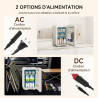 Yourlite mini frigo de chambre 10l,mini réfrigérateur portable,fonction chaud froid,silencieux,étagères réglables,ac/dc,12v 240v