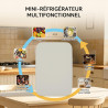 Yourlite mini frigo de chambre 4l,mini réfrigérateur portable,fonction chaud froid,silencieux,étagères réglables,ac/dc,12v 240v,