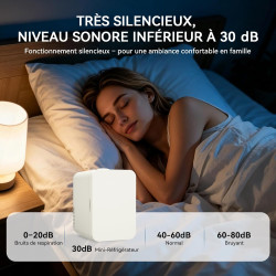 Yourlite mini frigo de chambre 8l,mini réfrigérateur portable,fonction chaud froid,silencieux,étagères réglables,ac/dc,12v 240v,