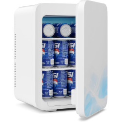 YOURLITE Mini Frigo de Chambre 20L,Mini Réfrigérateur Portable,Fonction Chaud Froid,Silencieux,Étagères Réglables,AC/DC,12V 240V