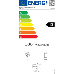 YOURLITE Mini Frigo de Chambre 20L,Mini Réfrigérateur Portable,Fonction Chaud Froid,Silencieux,Étagères Réglables,AC/DC,12V 240V