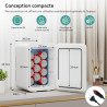 YOURLITE Mini Frigo de Chambre 20L,Mini Réfrigérateur Portable,Fonction Chaud Froid,Silencieux,Étagères Réglables,AC/DC,12V 240V